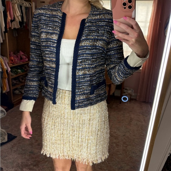 SHEIN Cream Tweed Skirt - Picture 7 of 11